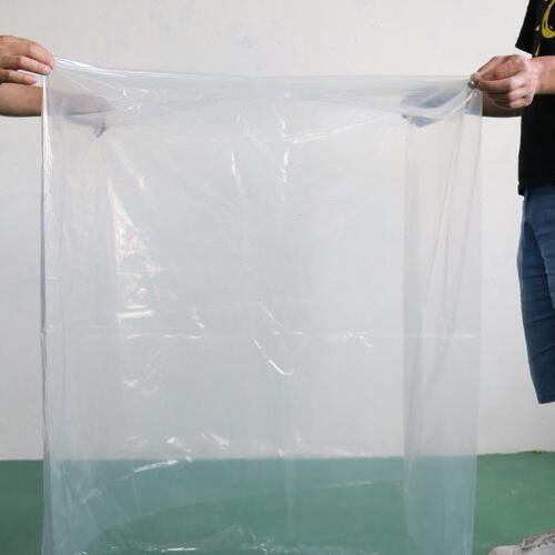 甄选加厚PE方底防潮袋塑料袋大号防水内衬袋透明防水袋方底拉链