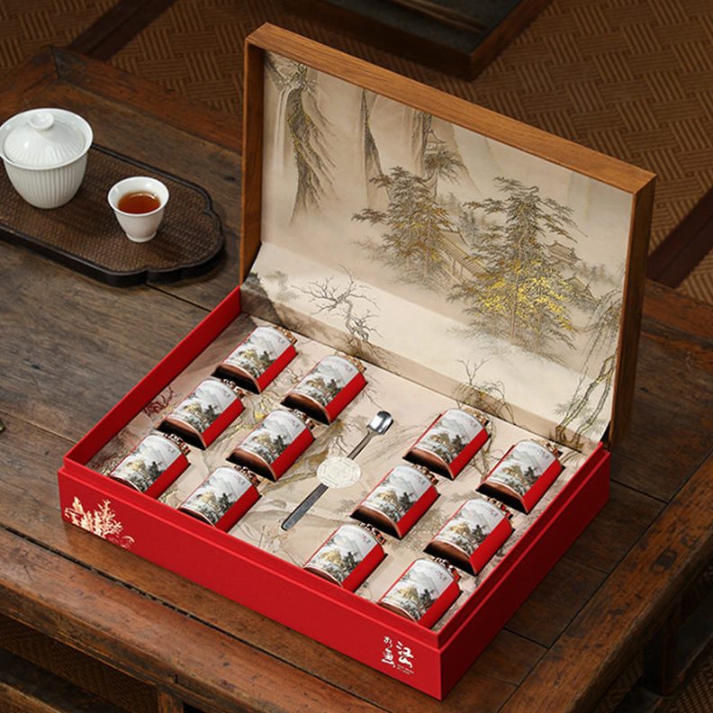甄选西洋参黑枸杞小装包装盒空盒档红茶碎银子12/18茶叶礼品盒