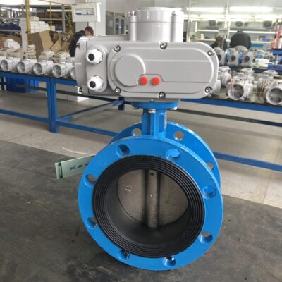 甄选法兰连接一体式电动蝶阀D941H-10C DN150搭配TM-20精小型执行