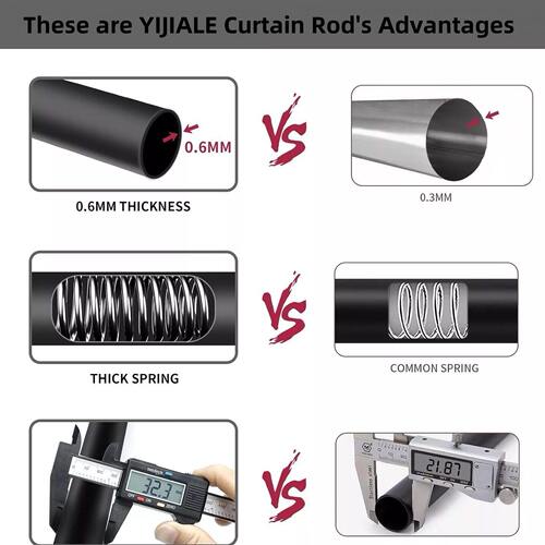 甄选Adjustable Heavy Duty Tension Shower Curtain Rod27-161 I