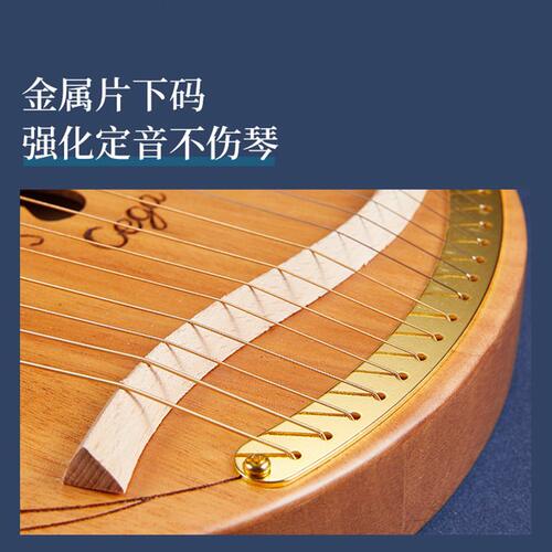 甄选cega16弦莱雅琴便携小乐器小箜篌竖琴lrye初学者入门里拉莱雅