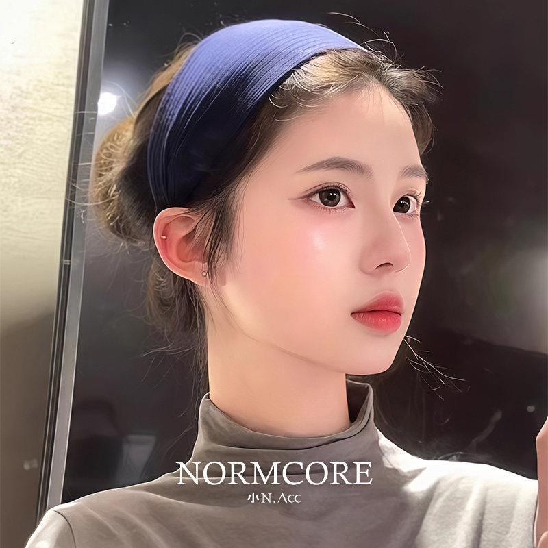 巨显白!蓝色发箍女!2026新款宽边高级感高颅顶显脸小头箍盘发器