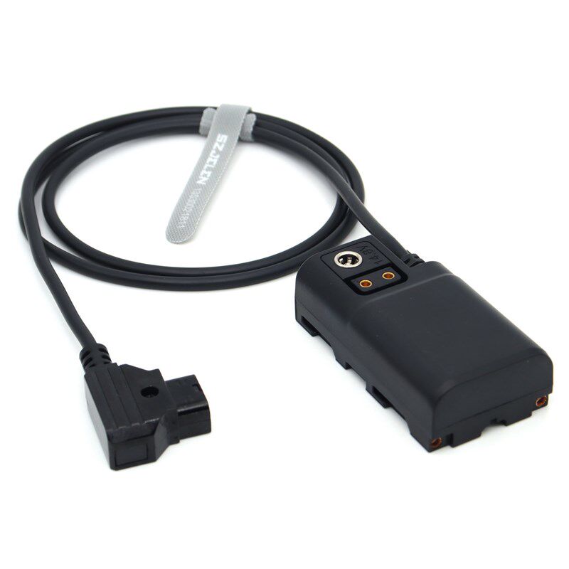 DTAP转NP-F550.F570.F970假电池 带PTAP和DC2.5mm适用监视器电源