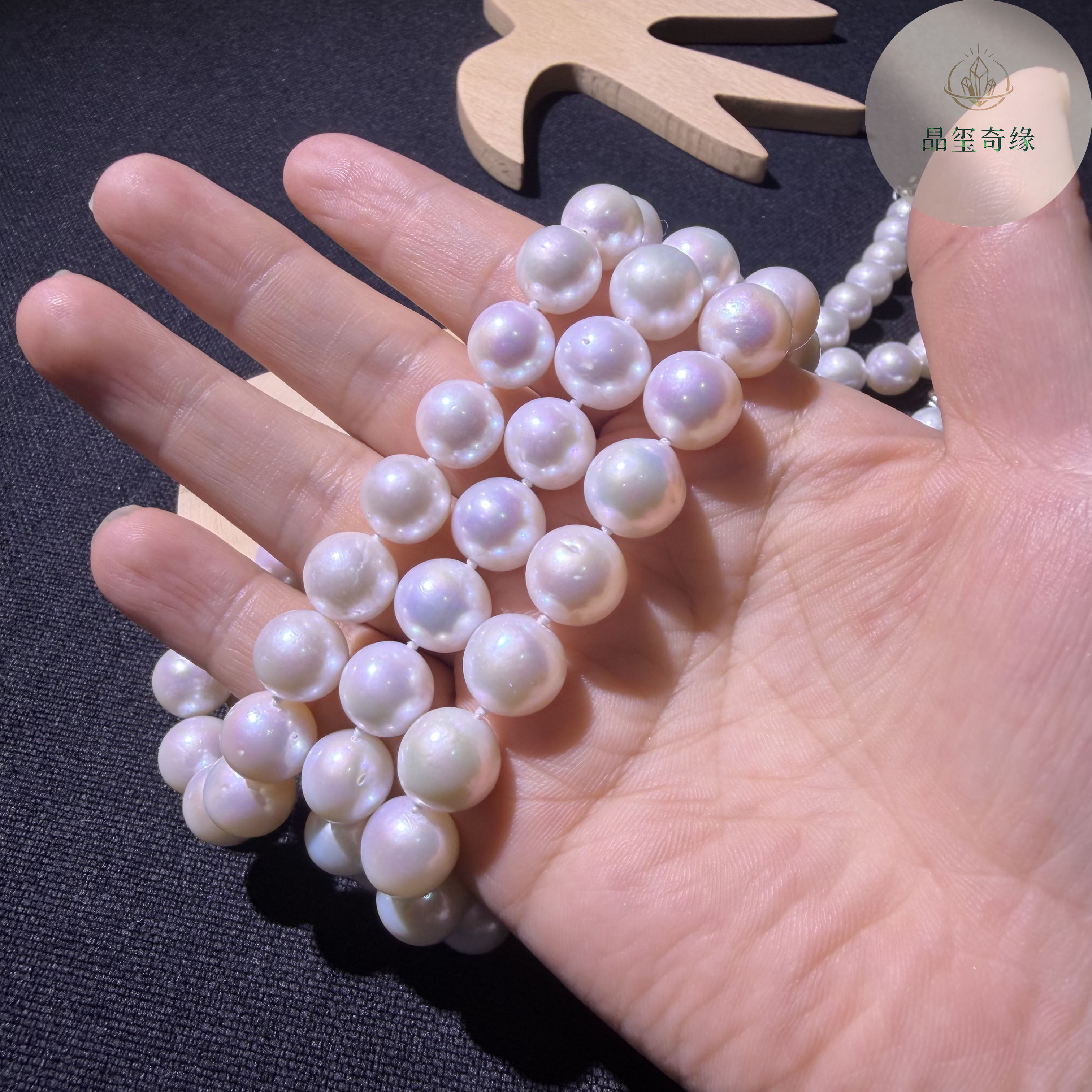 强光淡水珍珠散珠9-11mmDIY