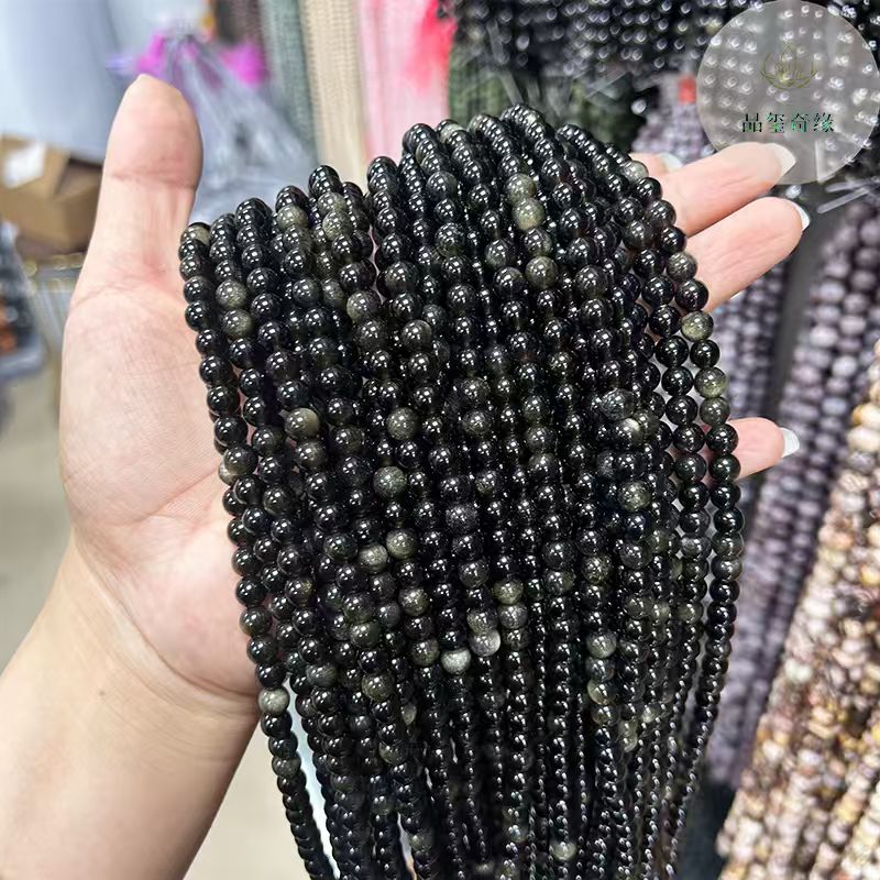 天然金曜石散珠半成品