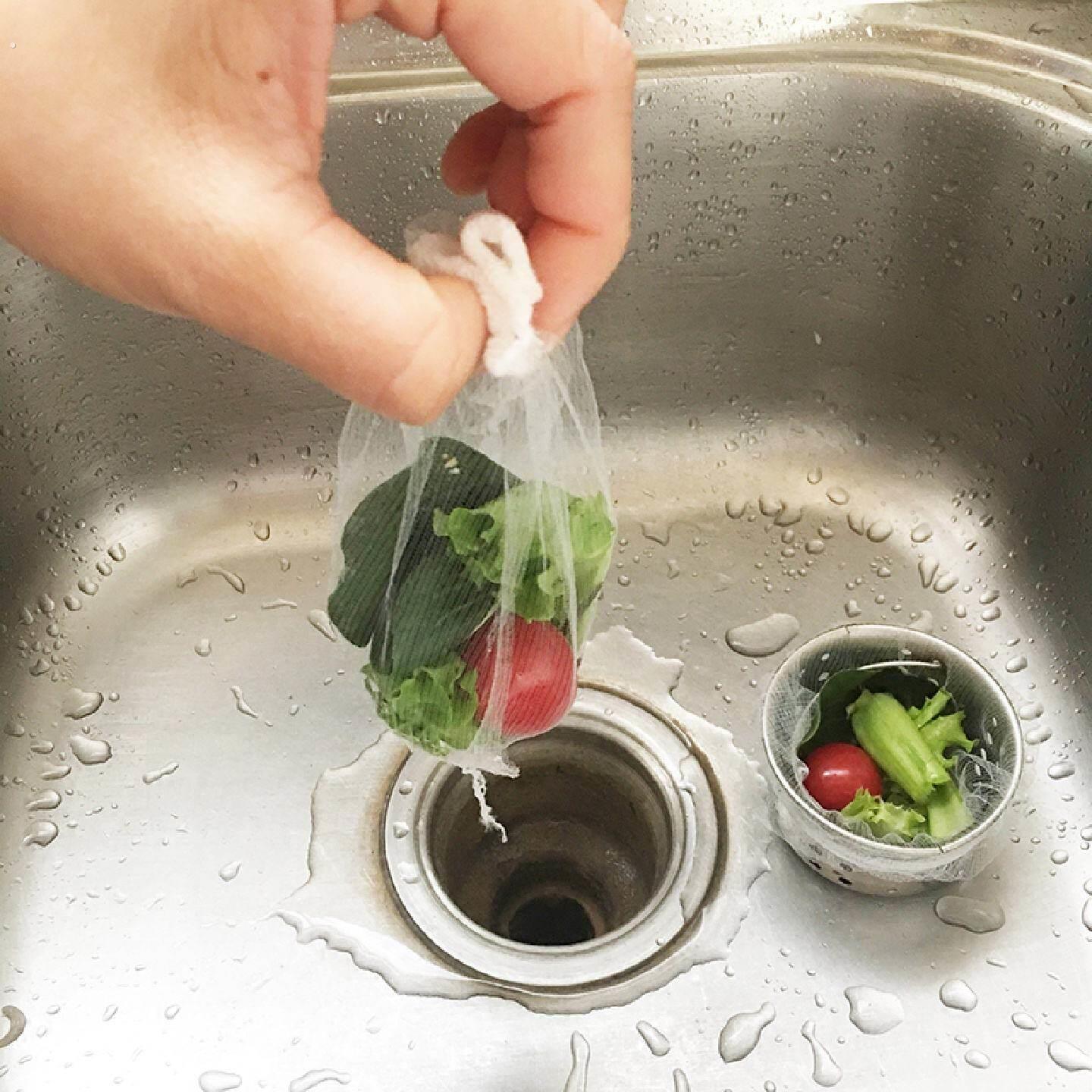 厨房水槽残渣过滤网袋透明水切袋抽取式垃圾袋洗菜池排水口过滤网