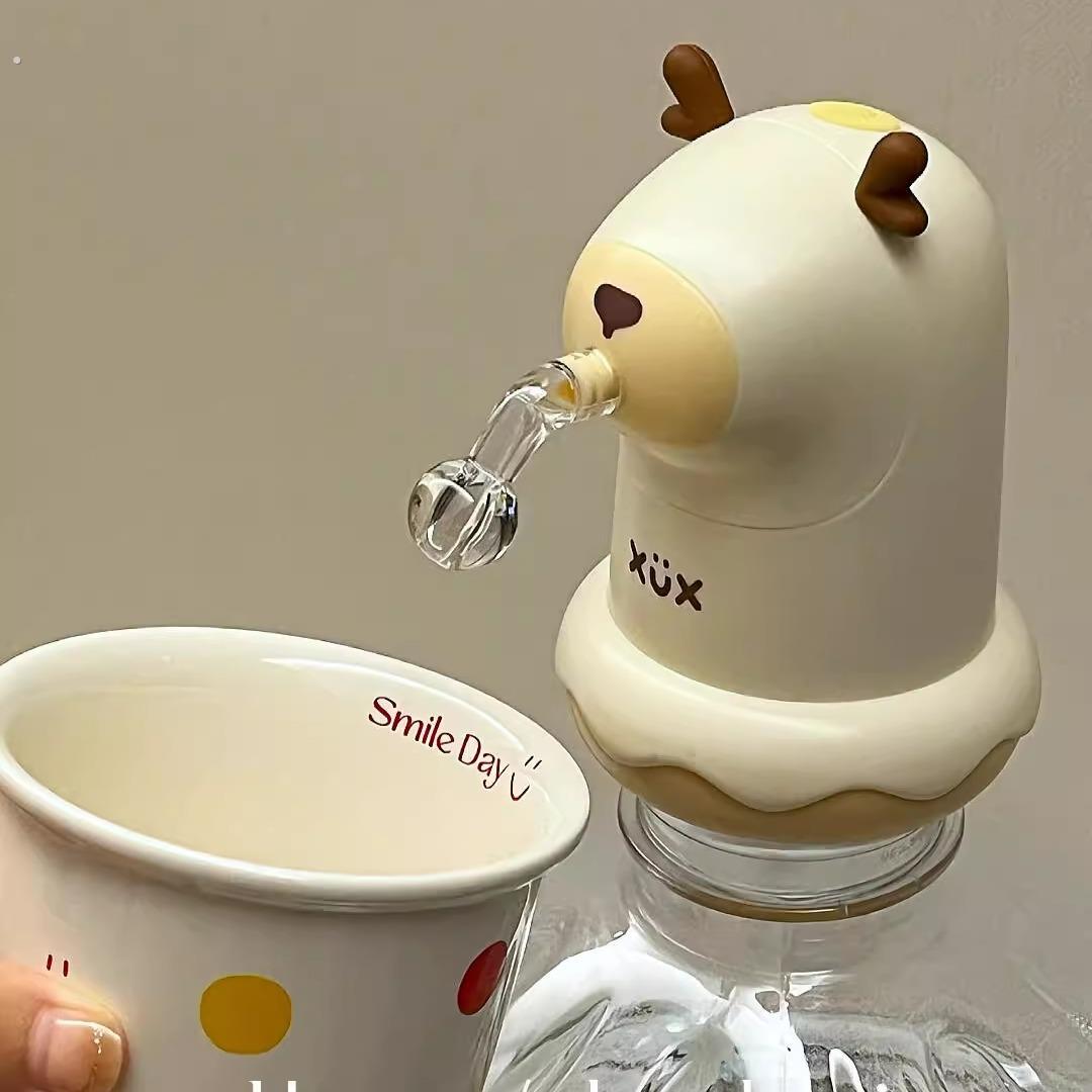 因为它一天喝八杯水！桶装水抽水器电动矿泉水大桶自吸泵倒水神器