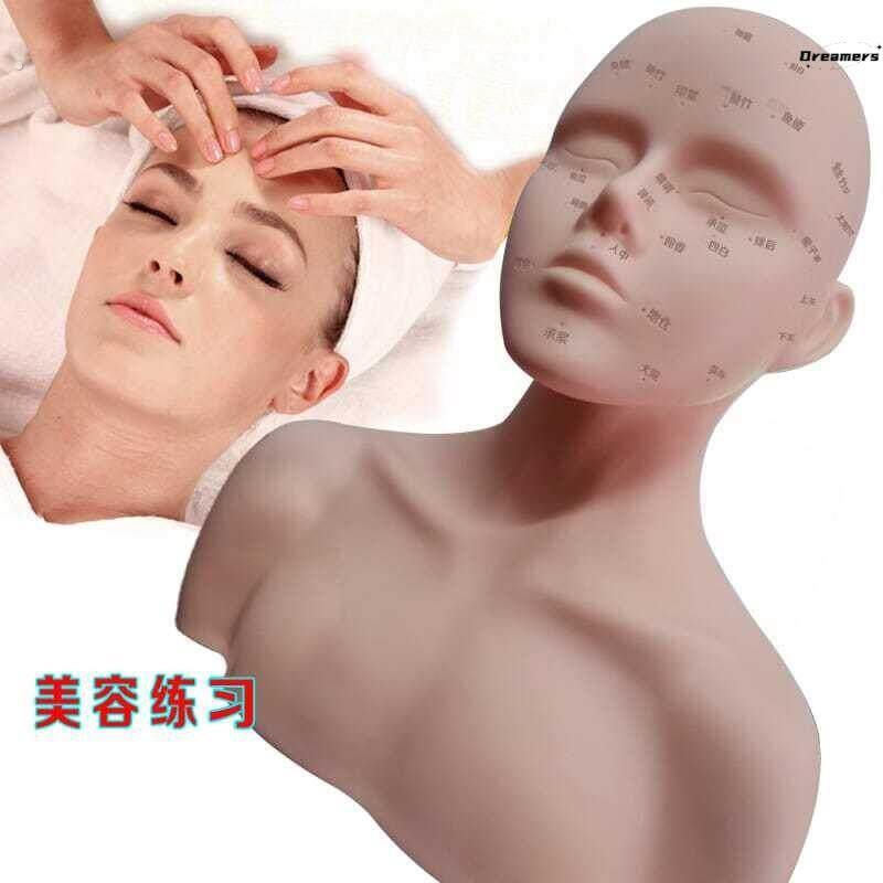 美容皮肤手法练习彷真人头模型人头模型练习按摩头穴位假人洗脸模
