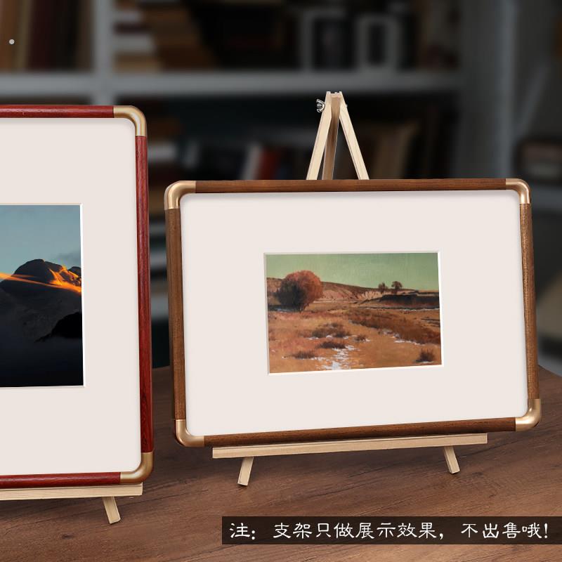 实木画框装裱照片打印加婚纱照相框挂墙框架圆角高级感装裱框定制