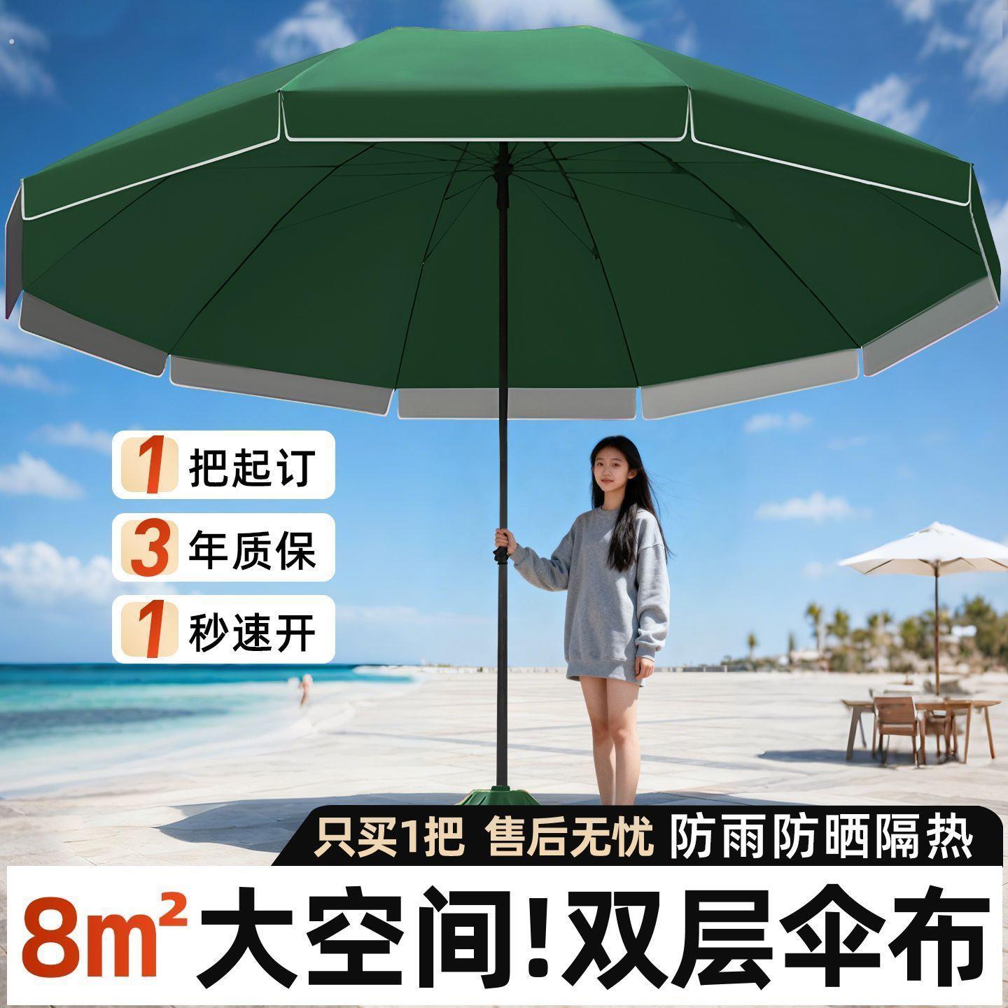 遮阳伞大型户外摆摊专用太阳伞商用做生意加大加厚圆形伞晴雨两用