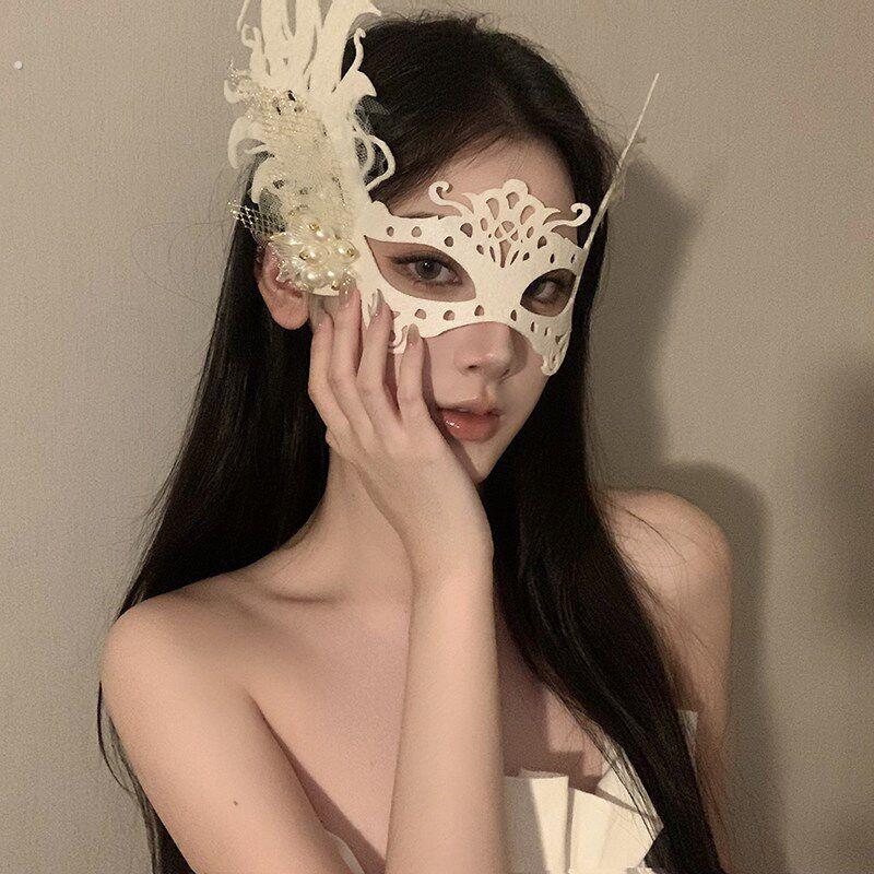 公主蝴蝶半脸面罩女舞会派对眼罩覆古遮面面具万圣节装扮脸部道具