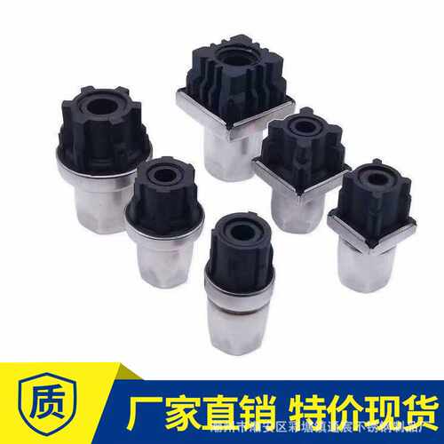 不锈钢管脚套半钢可调节支撑脚32mm38mm50mm圆管方管脚塞可调节