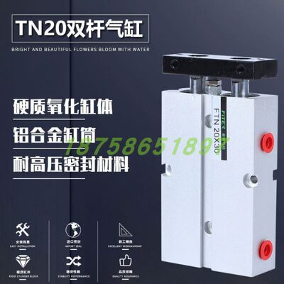 菲特双轴气缸FTN25*10X20/30/40/50/60/70/80/100/-S