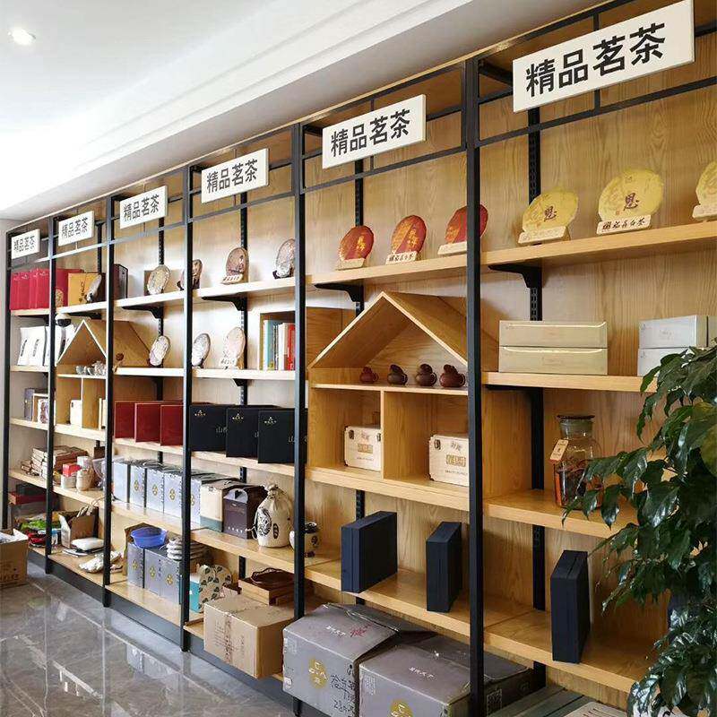 连锁超市货架茶叶特产陈列架陶瓷工艺品展示架礼盒礼品展示架