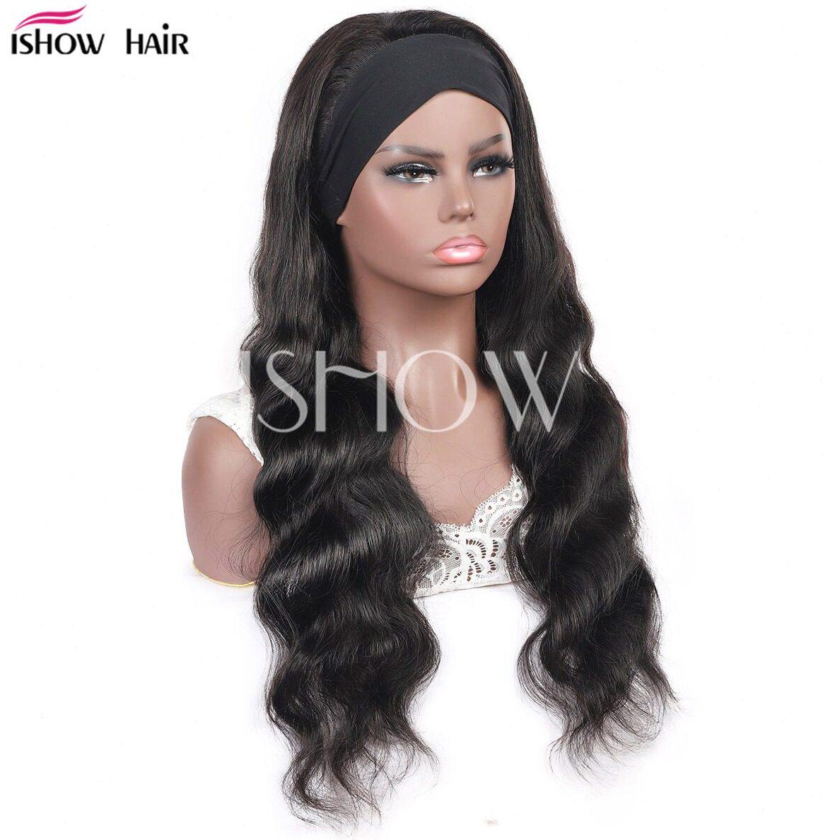 甄选新款冰丝发带头套 Headband wig body大波浪长卷发 厂家现货