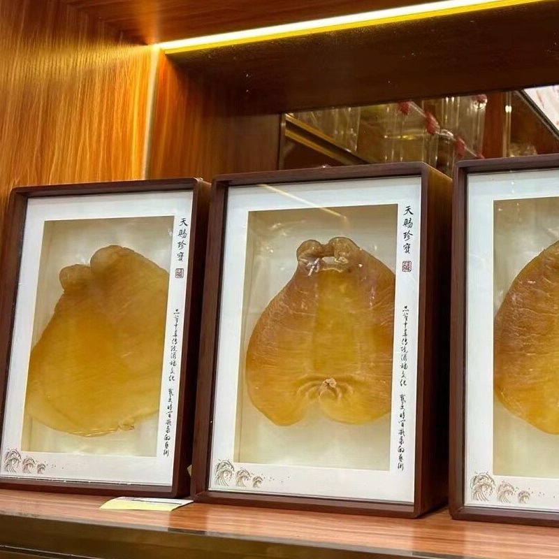 甄选天赐珍鱼胶木盒礼盒空盒鳘鱼胶干货包装盒参茸滋补品礼品展示