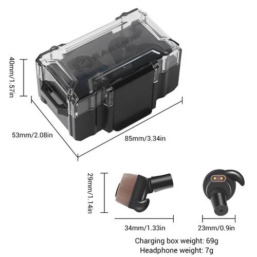 甄选EARMOR M20新品M20可充电便携式电子拾音降噪耳塞听力保护 入