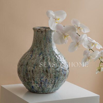 现代艺术陶瓷花瓶摆件轻奢高级感玄关餐桌装饰客厅插花花器样板间