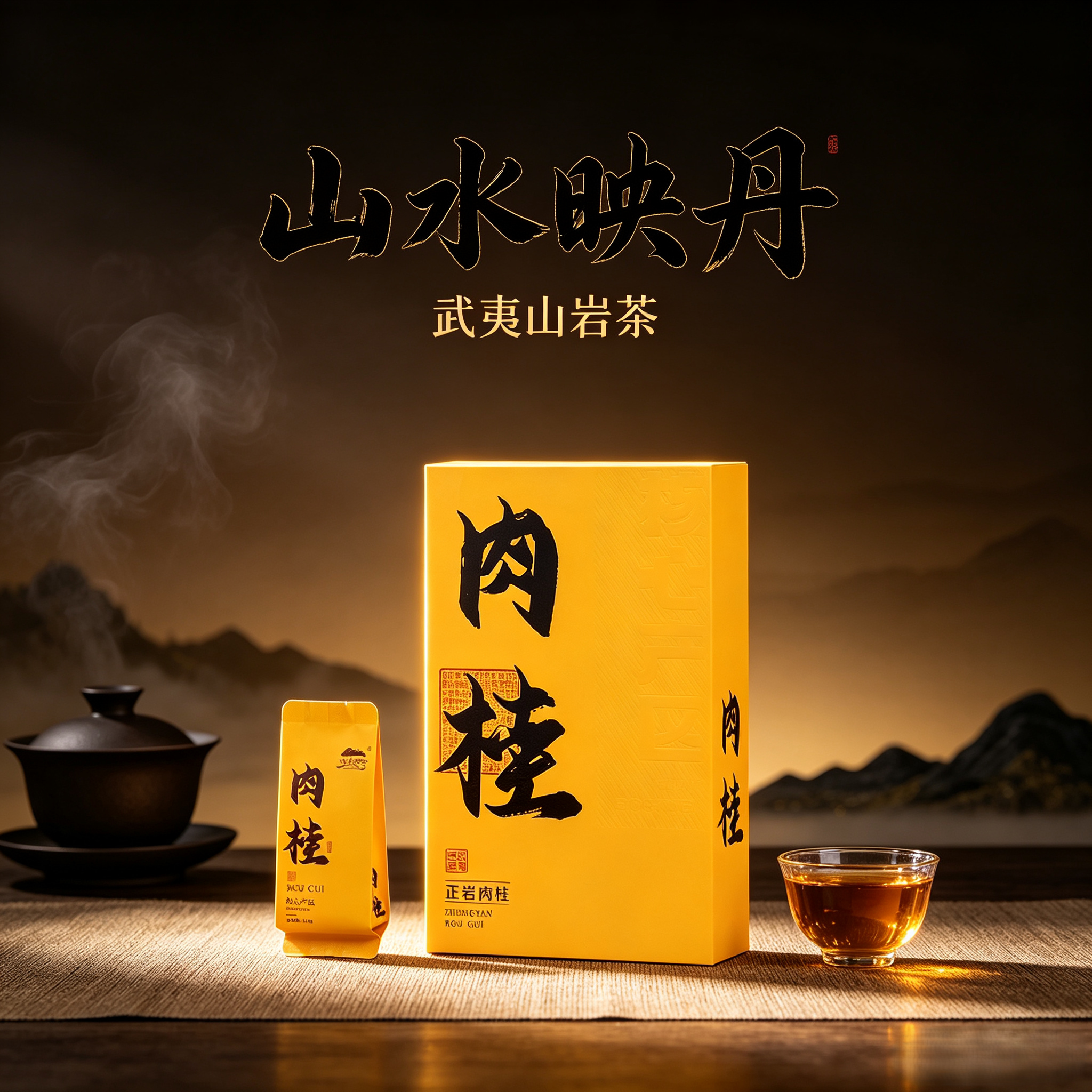 武夷山岩茶肉桂茶叶自己喝小包装袋试喝茶叶礼盒装送礼送长辈茶叶
