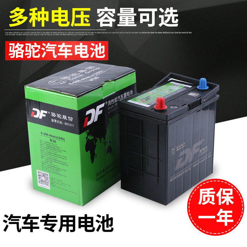 甄选量大从优汽车启动用电12V60A骆驼DF系列免维护铅酸蓄电池