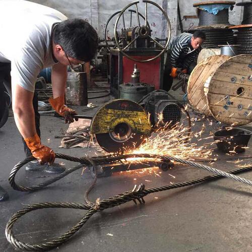 甄选钢丝绳 编好头绳扣绳套插编钢丝绳吊索具大直径吊索具圈头 钢
