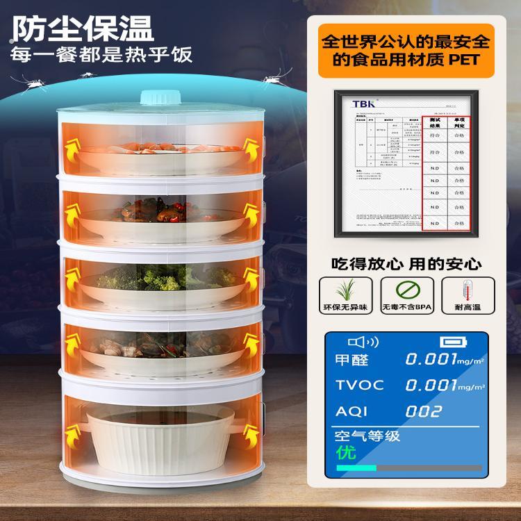 厨房置物架剩菜多层收纳盒用品家用大全旋转盘子保温放菜架子神器