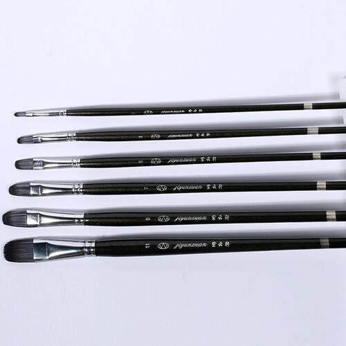 甄选厂家源头供应狼毫磨砂木质笔杆画笔套装 盒装油画水彩笔 学习