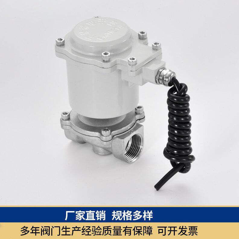 甄选不锈钢常闭天然气蒸汽防爆电磁控制阀220v24V水阀开关气阀4 6