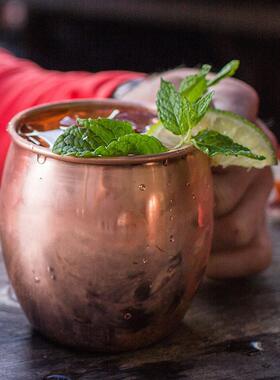 甄选麦戈 莫斯科骡子杯 Moscow Mule鸡尾酒不锈钢镀铜杯咖啡杯18O