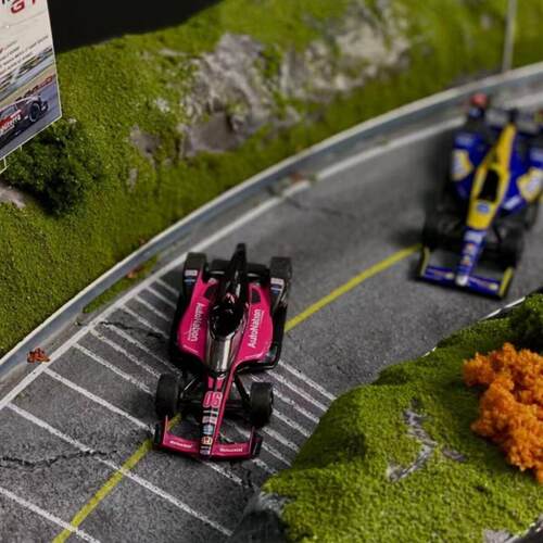 微缩模型公路赛道场景地台1:64比例弯道方程车模拍照展示沙盘