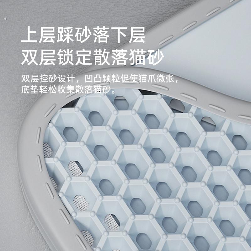 佩贝乐猫砂垫防带出双层过滤地垫控砂宠物垫子防溅猫笼垫厕所脚垫