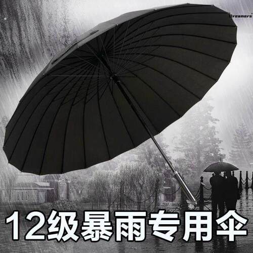 。加大加固防台风超大号男士自动24骨长柄直杆双人加厚直柄大伞雨