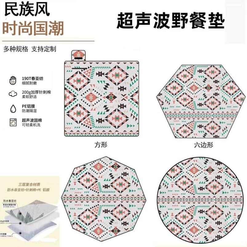 户外加厚六角帐篷内专用防潮垫露营280六边形八角240野餐垫狼行者图片