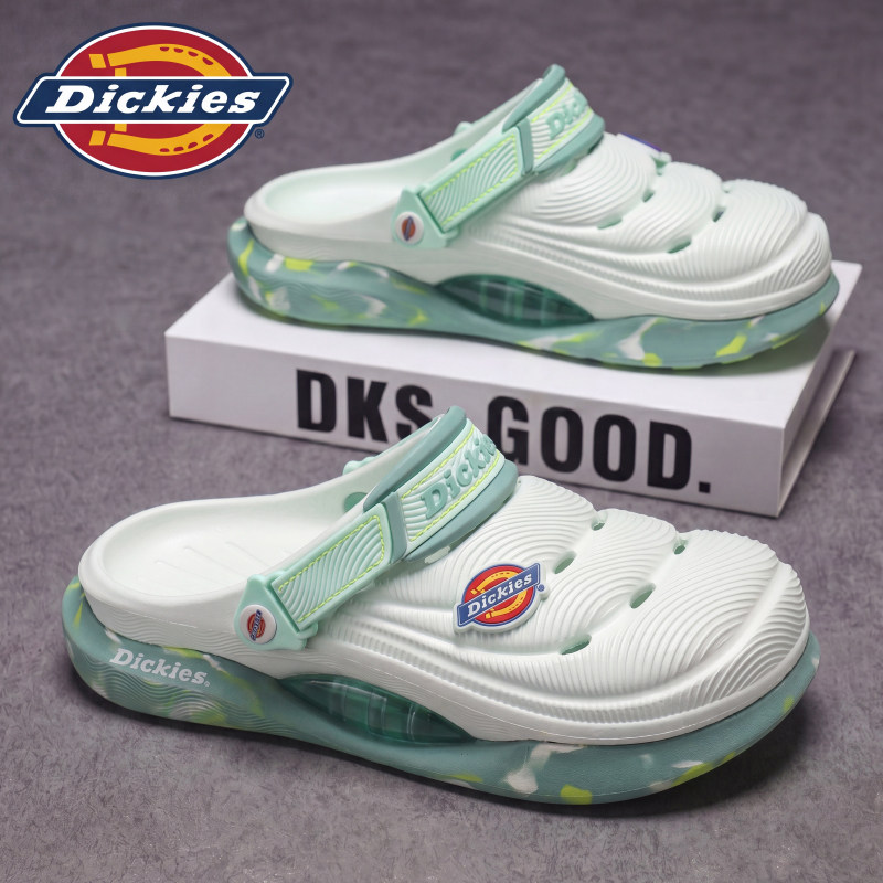 Dickies洞洞鞋男女款夏季外穿防滑运动沙滩拖鞋情侣两用包头凉鞋