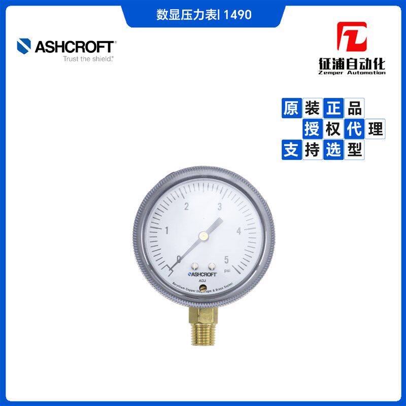 1490低隔膜压力表120mm径向玻璃纤维增强聚砜雅斯科ASHCROFT真品