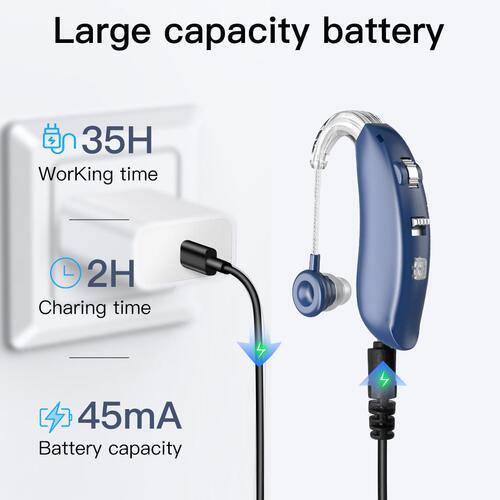 甄选现货充电助听声音放大器多模式老人助听集音器配件HearingAID