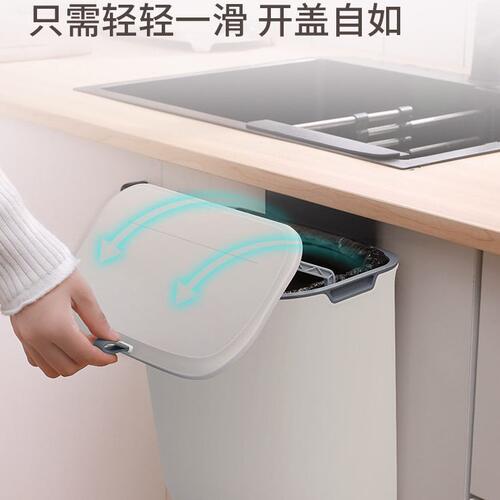甄选洁安惠厨房垃圾桶专用挂式橱柜门壁挂式厕所收纳悬挂带盖家用