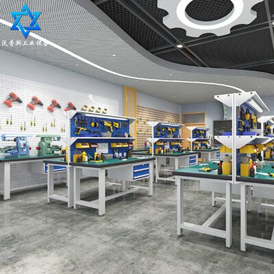甄选重型吊二抽台 工厂车间维修钳工台带灯抽屉检验防静电台