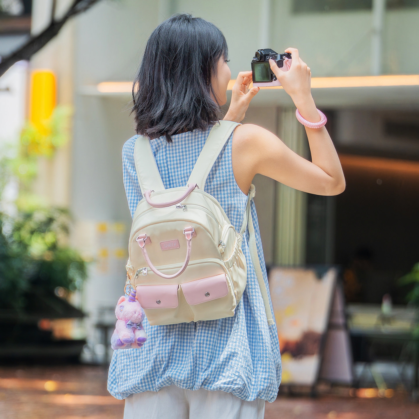 摄侣双肩相机包适用富士xs20xt50佳能R50 R63索尼ZVE10m2 A7R6尼康Z30 Z50 Z5微单摄影背包女配件图片