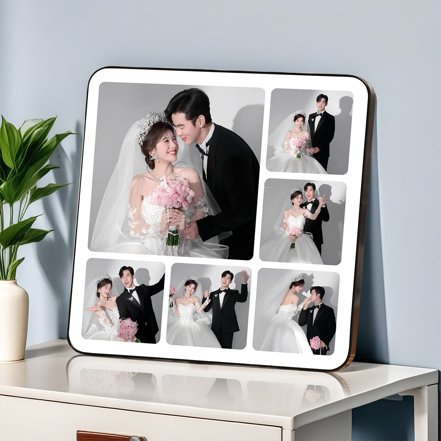 高级感相框摆台全家福定制洗照片九宫格婚纱照挂墙照片打印制作