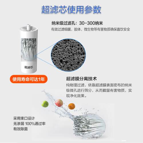 华辰本源自来水过滤器净水器家用直饮二代超滤膜滤芯滤水壶净水壶