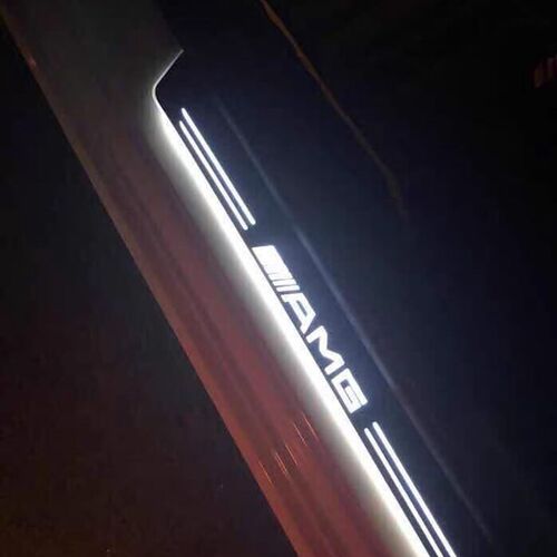 奔驰c级E级GLC级A级c260W204W211W212迎宾踏板LED带灯门槛条改装