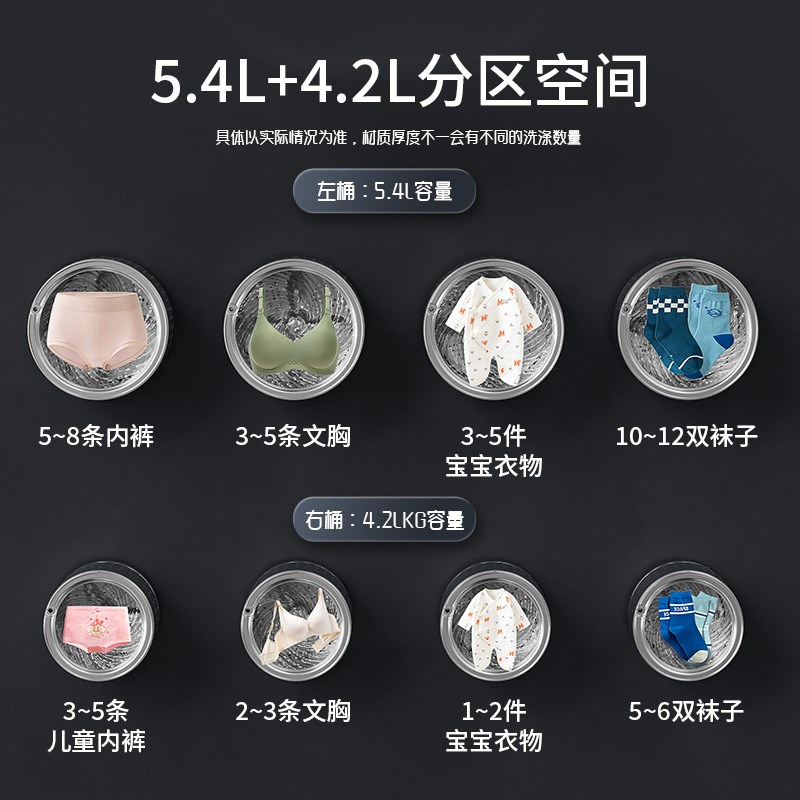 国家补贴松电内衣裤洗衣机全自动双子高温煮洗小型全自动迷你商用