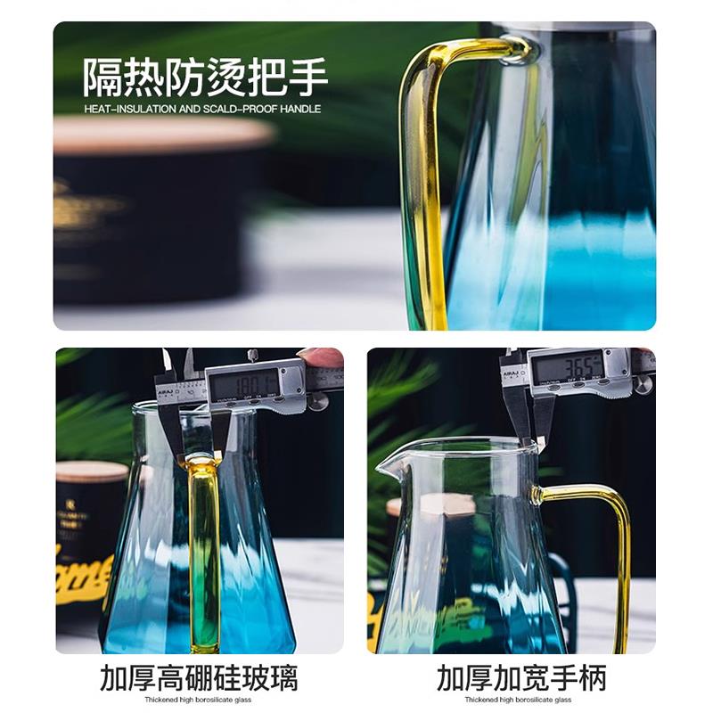 耐高温玻璃水壶冷水壶凉水壶简约欧式水壶大容量水壶家用冰水壶