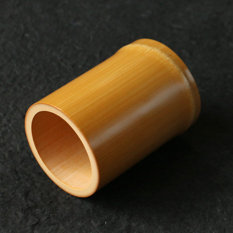 精品纯手工精磨天然十几年老玉竹文玩茶具收纳筒竹制笔筒茶筒茶具