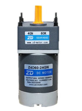 24V微型直流电机Z4D60-24GN-18S 4GN200K中大直流减速马达绕线机