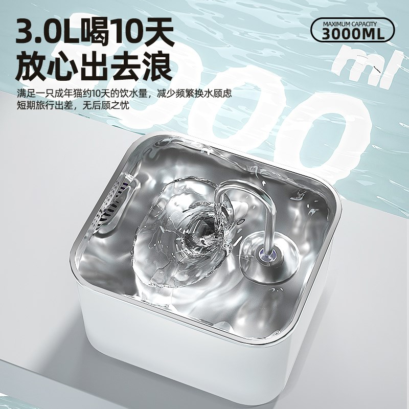 猫咪自动饮水机宠物狗狗喂水喝水饮水器流动水自动循环不插电水盆