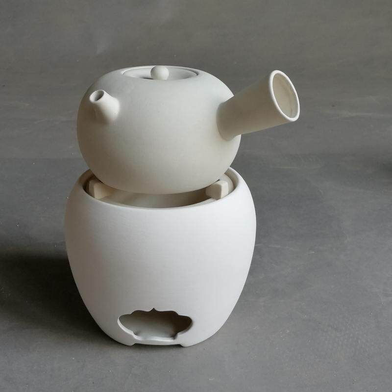 煮茶器炭炉白泥功夫碳炉提梁烧水壶酒精炉茶具潮州风炉陶壶橄榄炭