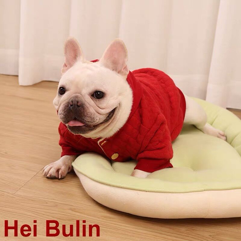 秋冬款法斗衣服巴哥斗牛犬英牛胖狗双层加厚加绒棉衣柔软舒适外套
