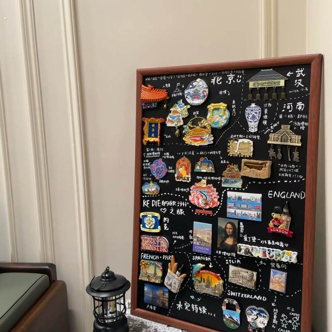 冰箱贴展示框板架磁铁吸个性创意高级感收纳层架咖啡家居装饰摆件